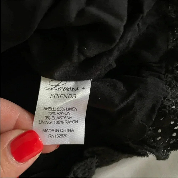 Revolve Lovers + Friends Tara linen blend crop top - Picture 4 of 8